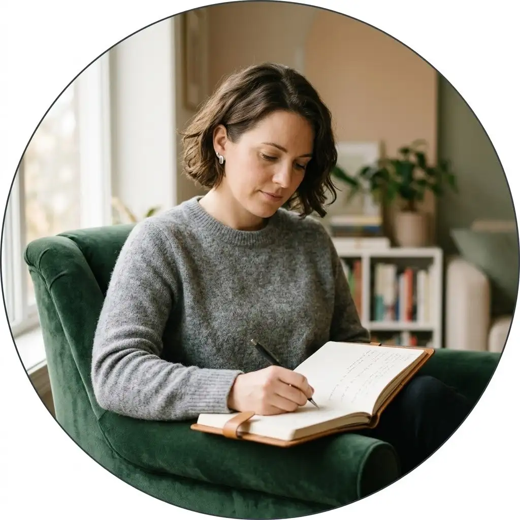 Adult journaling as a daily stress relief habit to rebuild mental calm